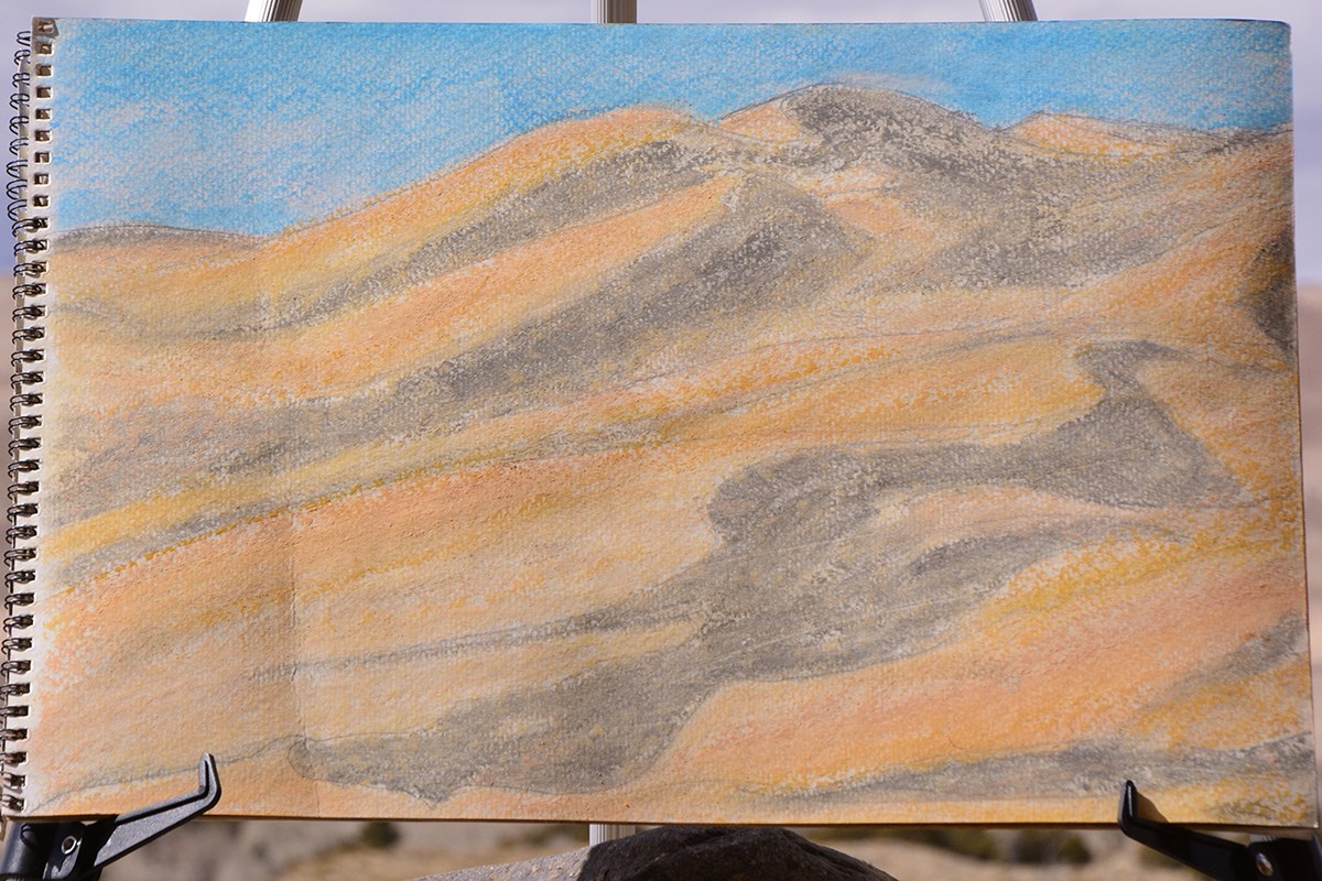 Step 4 of Dunes Sketch - Add More Colors