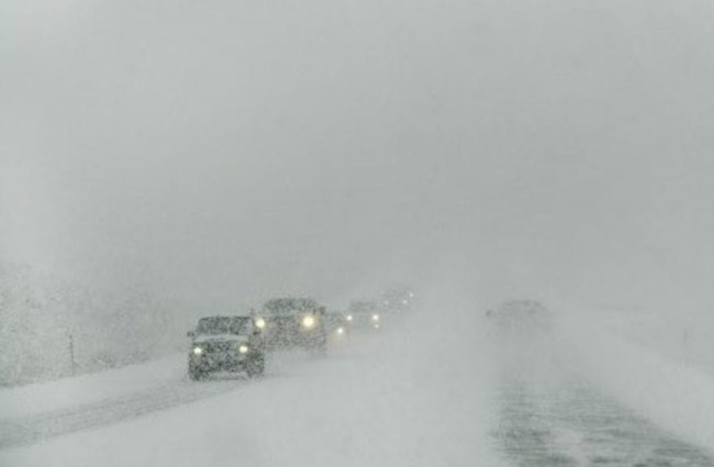 Blizzard on Highway
