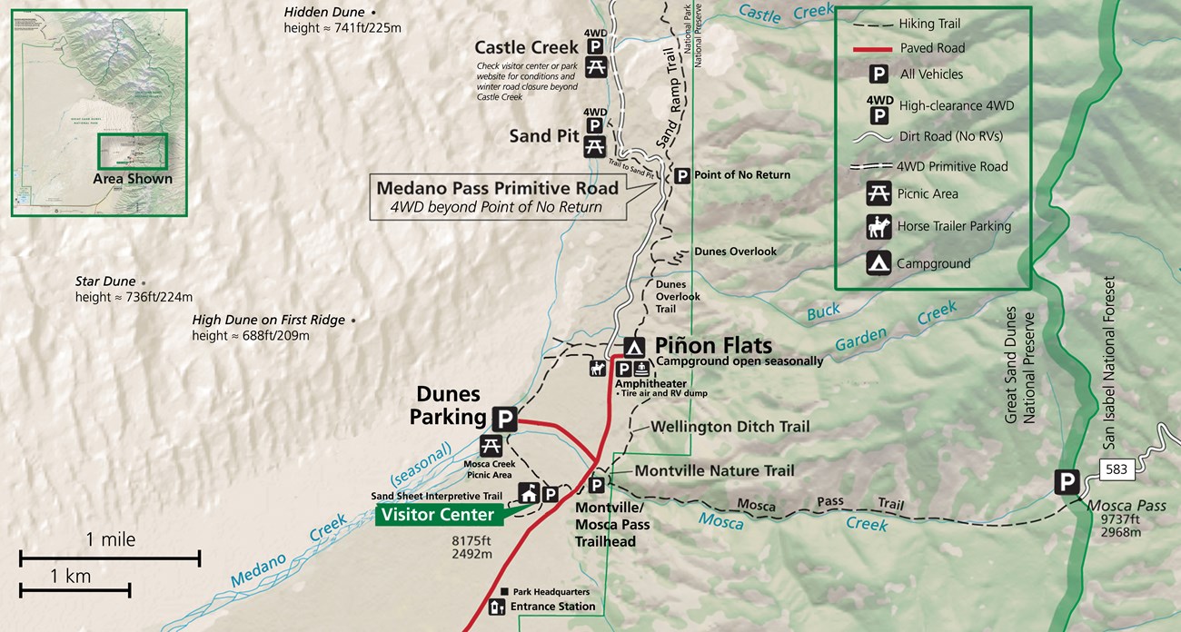 Map of the Main Use Area of the Park