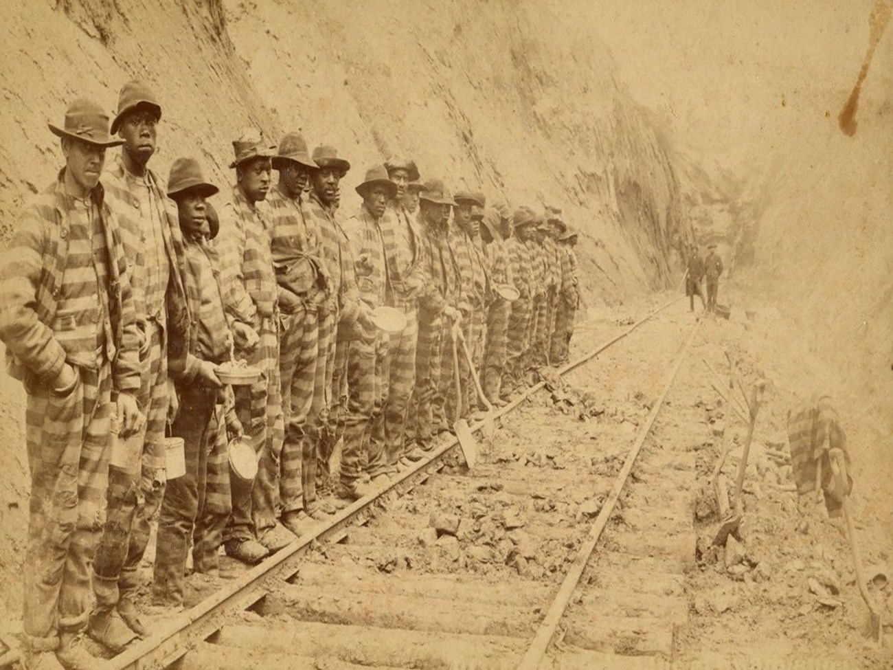 Convict Labor Near Swannanoa Cut of the Western North Carolina Railroad.