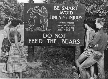 Historic entrance sign to Smokies.