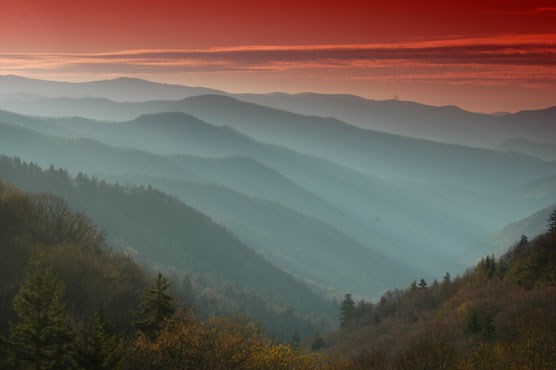 Sunset in Great Smoky Mountains National Park