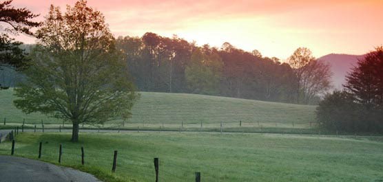 Cades Cove sunrise. Cades Cove sunrise.