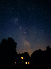 Stars emerge during a blackout.