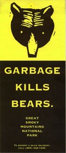 "Garbage Kills Bears" educational brochure.