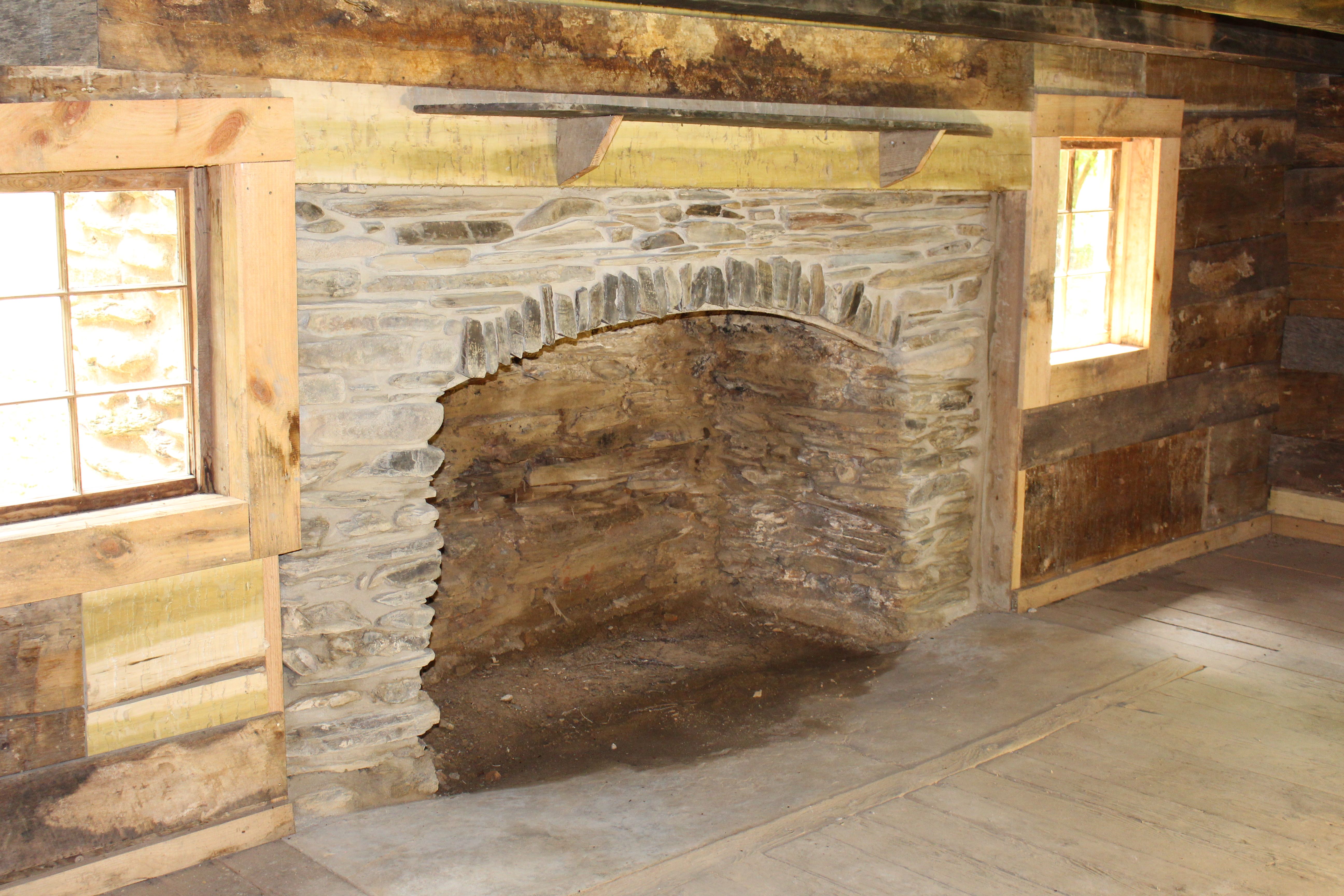 Walker Sisters fireplace Walker Sisters cabin fireplace