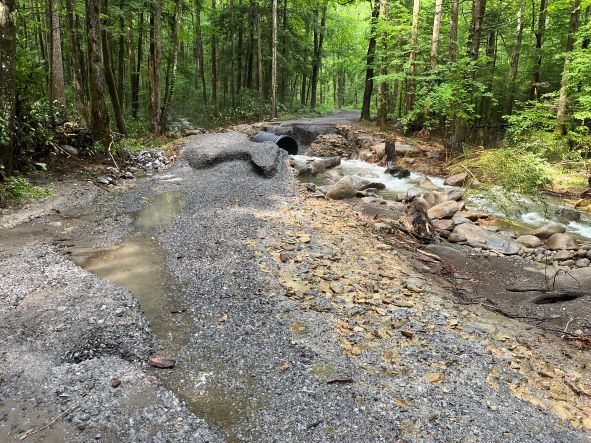 road culvert wash out