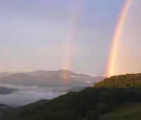 Rainbows over the mountains.