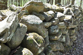 Rock wall.