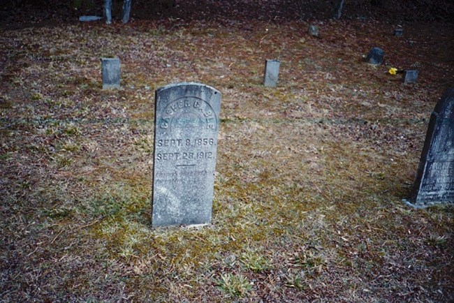 Casper Cable headstone in Cable Cemetery. Date of birth, September 8, 1856. Died September 28, 1912.
