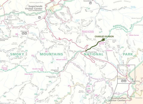 Charlies Bunion Location Map