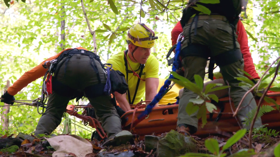 Park rangers engaging in search and rescue efforts