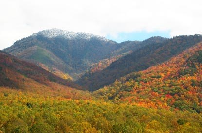 Bullhead Mountain with an early hoar frost.