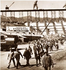 Construction of Fontana Dam