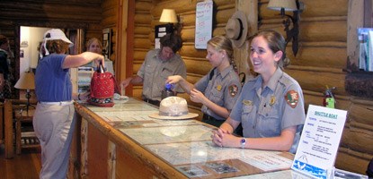 Park naturalists at the Jenny Lake Visitor Center.