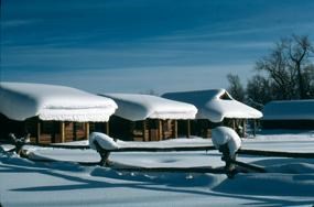 Highlands cabins in winter