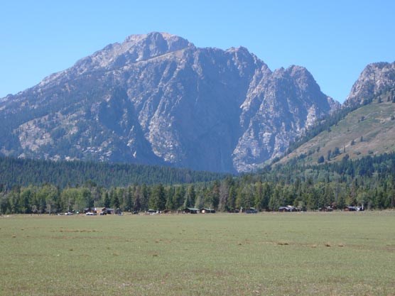 Cultural landscape--view of White Grass dude ranch and death canyon