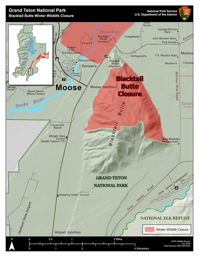 Blacktail Butte Thermal Cover/Winter Range Closure map