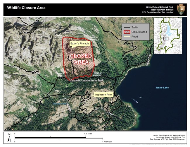Baxter's Pinnacle Wildlife Closure map