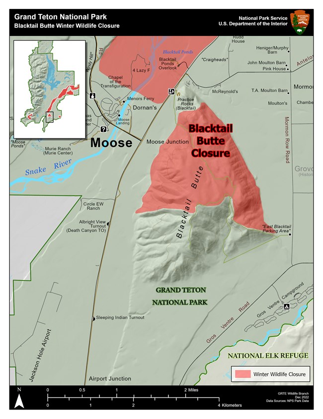 Blacktail Butte Winter Closure 2022