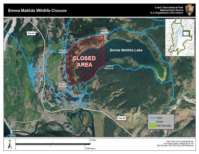 Emma Matilda Wildlife Closure map