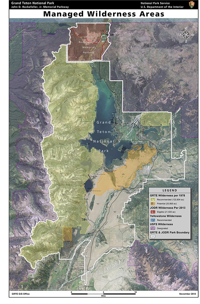 Grand Teton National Park Wilderness Map