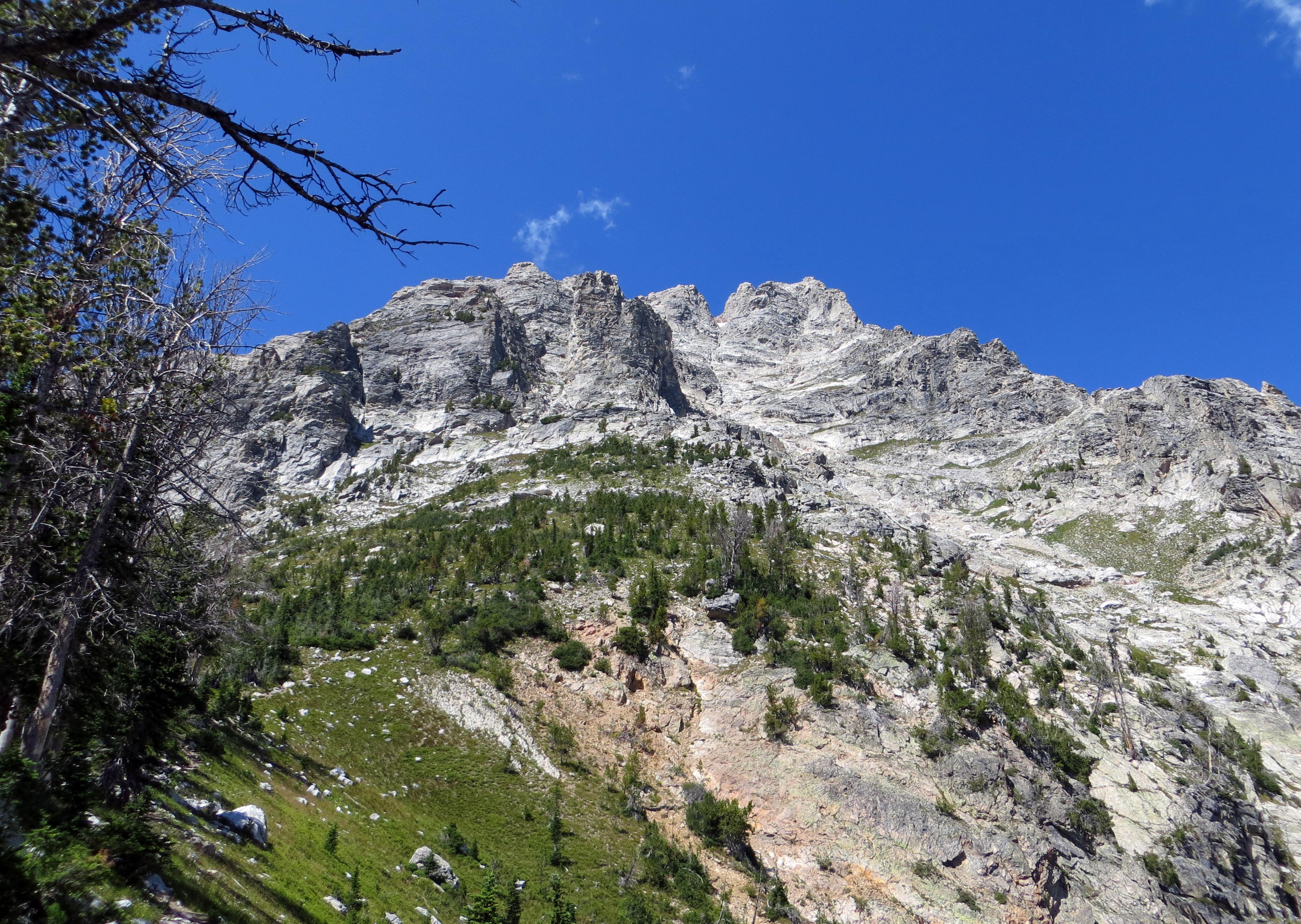 Summit of Teewinot Mountain as seen from Teewinot Apex.