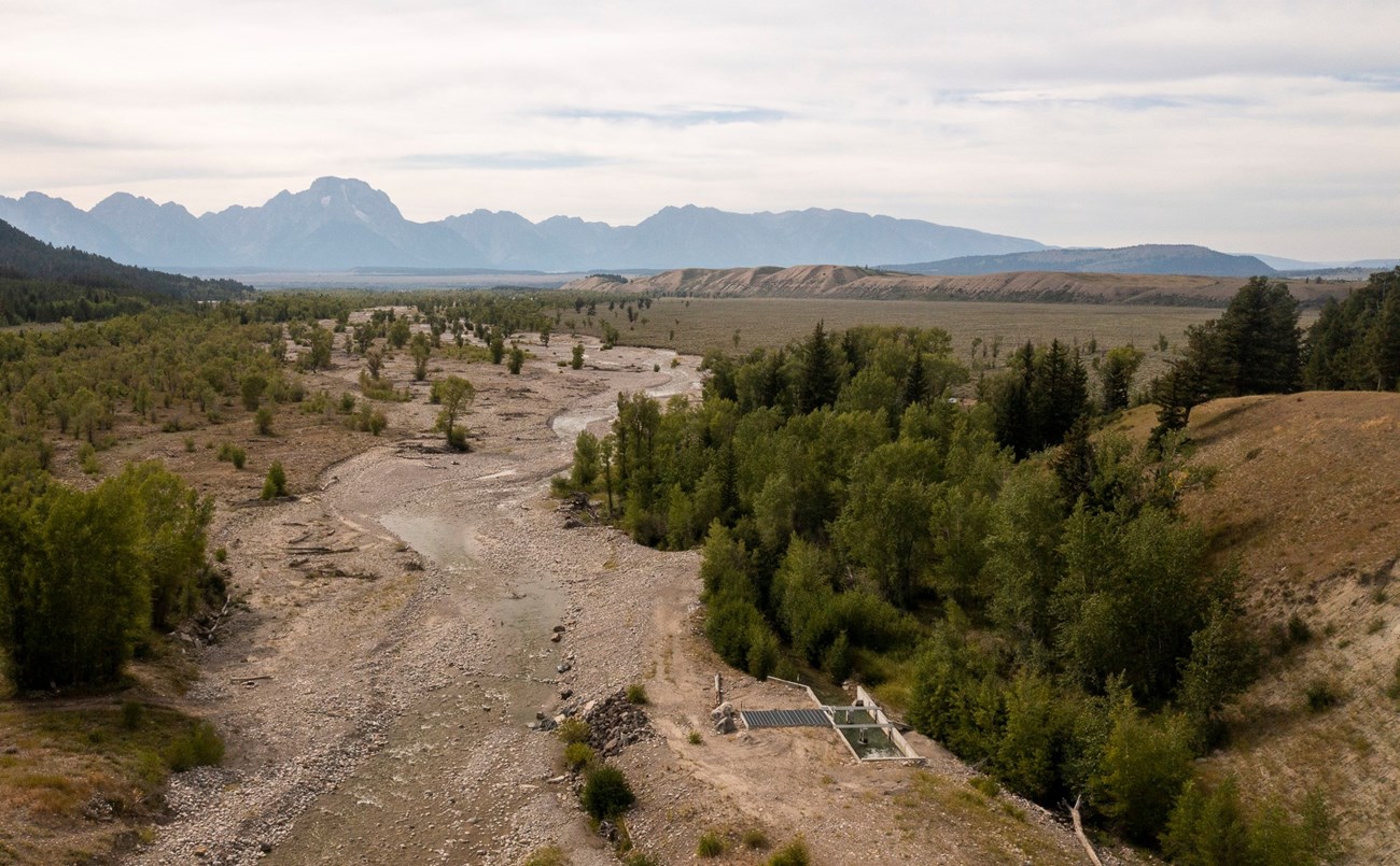 The Spread Creek Fish Passage Phase 2 project area is located on Bridger-Teton National Forest lands, upstream of Grand Teton National Park and 5 miles from its confluence with the Snake River.