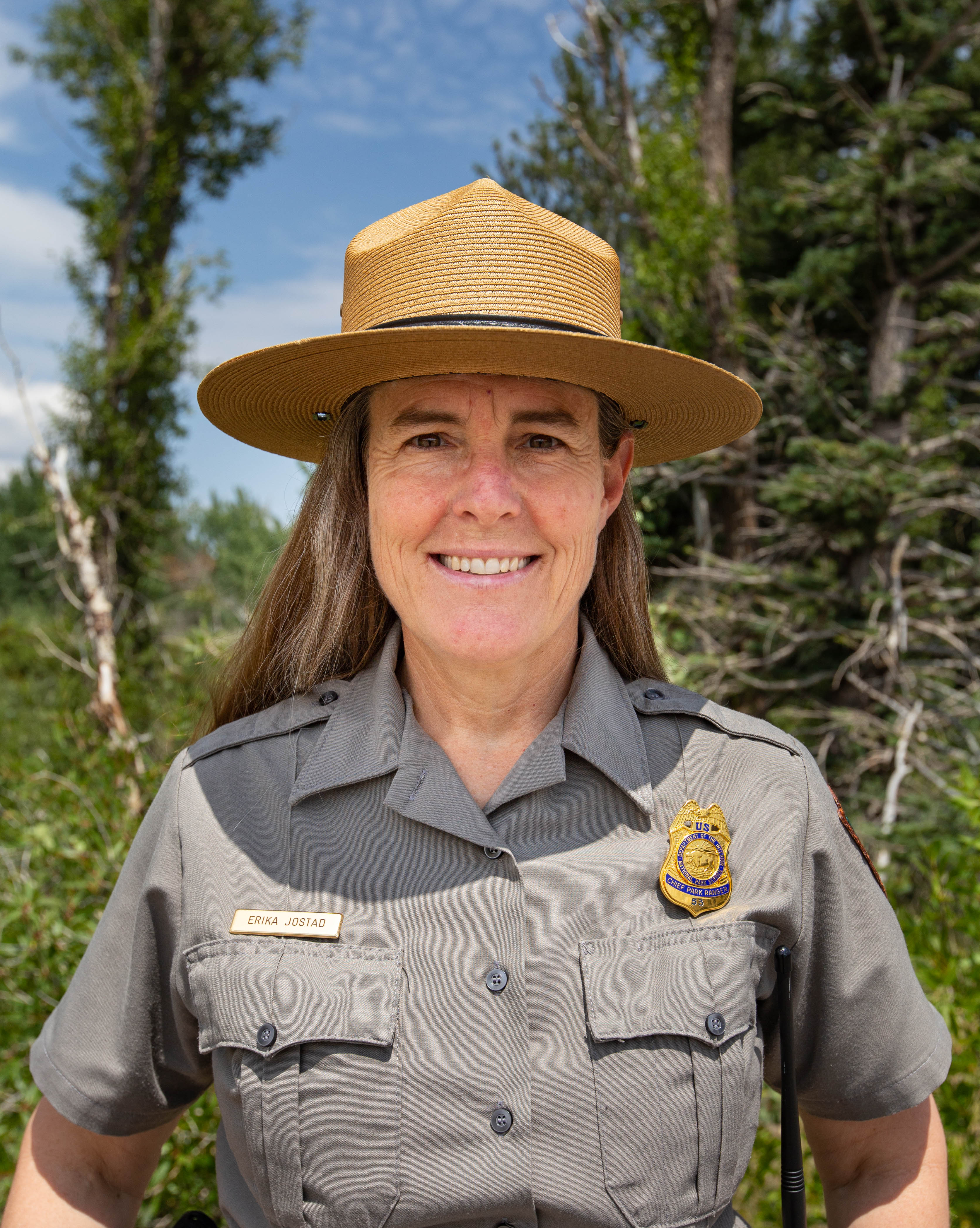 a woman in a ranger uniform
