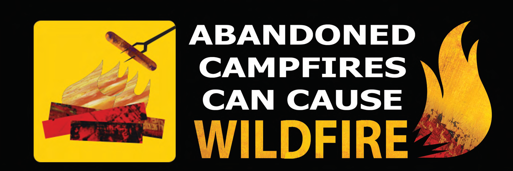 Abanonded Campfires Abandoned campfires can cause wildfire.
