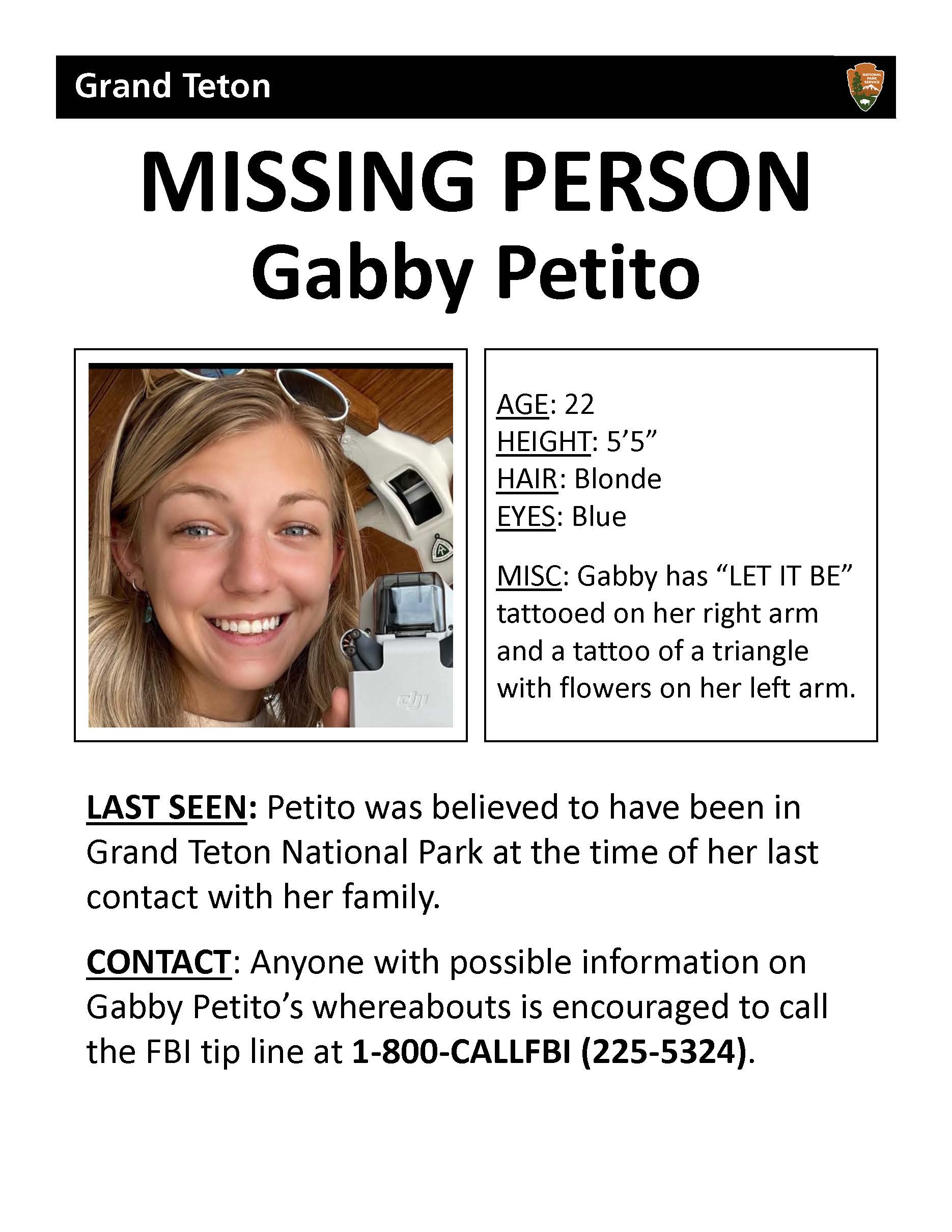 Missing Person Gabby Petito poster