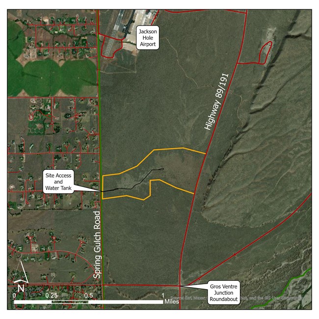 McBride Unit Map McBride Unit highlighted in yellow on an aerial map of the southern portion of Grand Teton National Park