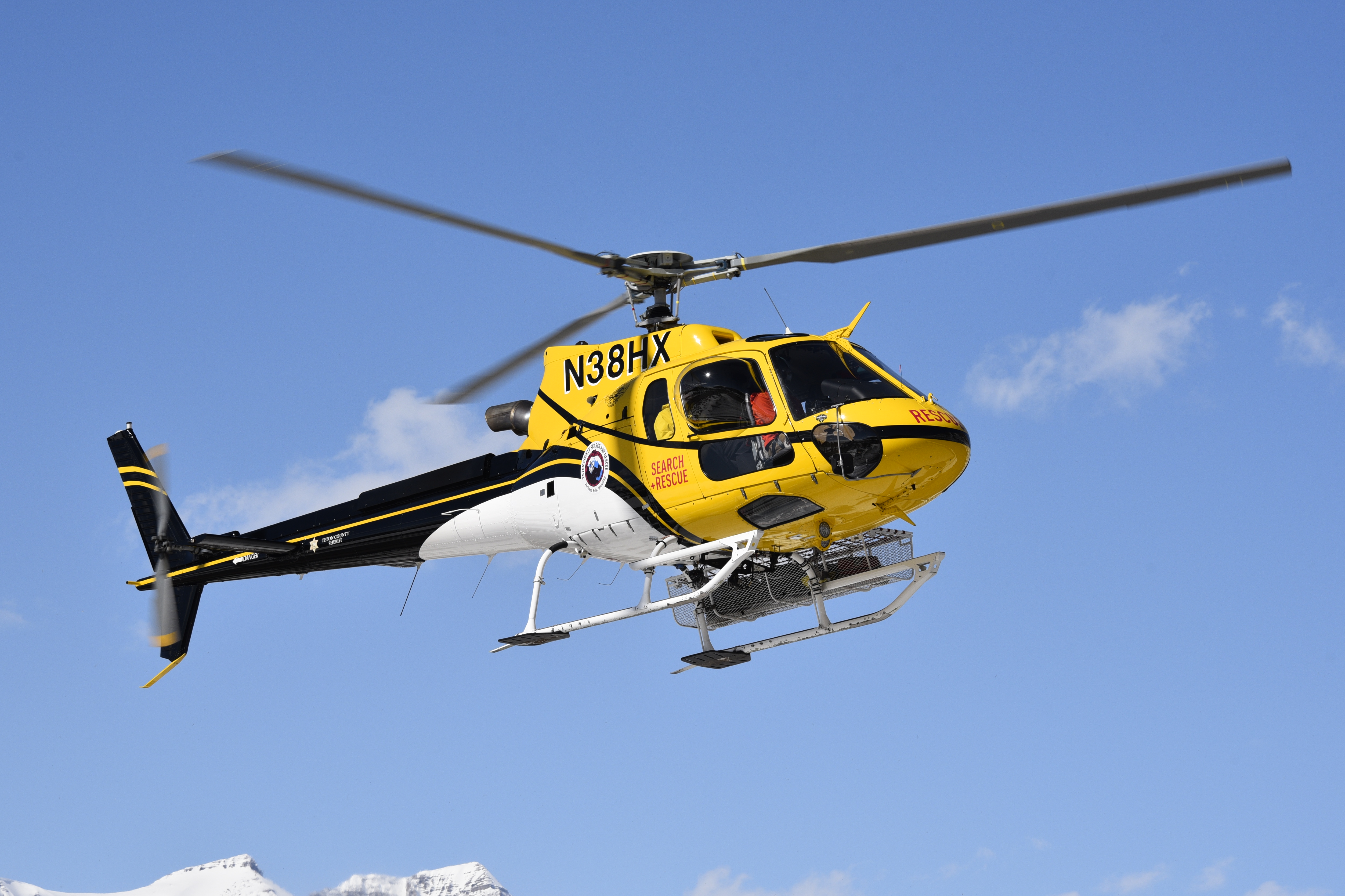 Teton County Search and Rescue Helicopter in flight
