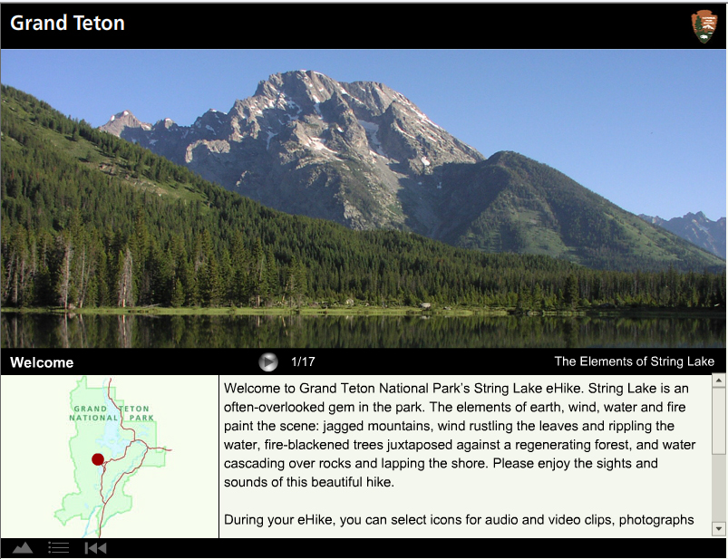 String Lake eHike screen shot