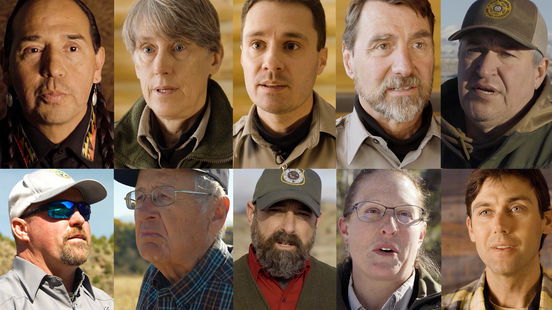 Portraits of those that contributed to the Animal Trails film