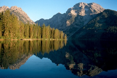 Mount Moran from Leigh Lake, Photo Credit:NPS,Bowman