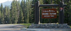 Welcome to Grand Teton sign