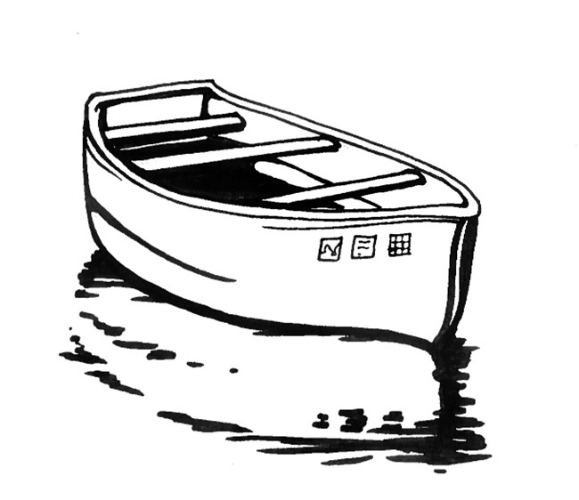 Illustrated canoe with permits.