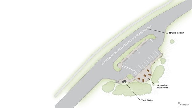 Illustration of updated Cottonwood Creek Picnic Area