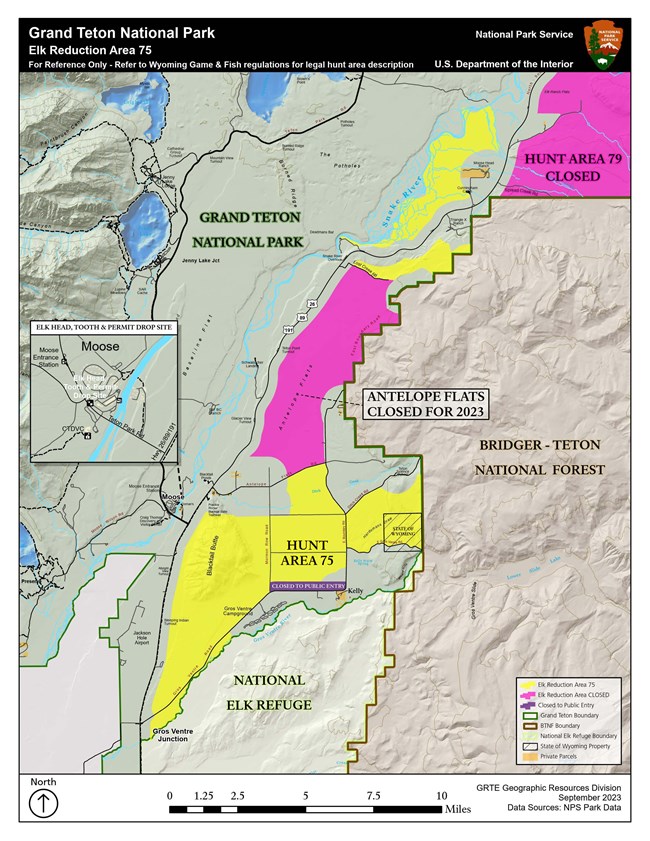 Map of Elk Reduction Area 75