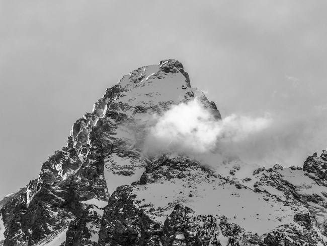 Top of the cragged Grand Teton
