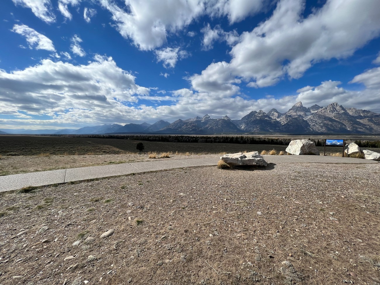 Glacier View Turnout looking southwest to Teton range