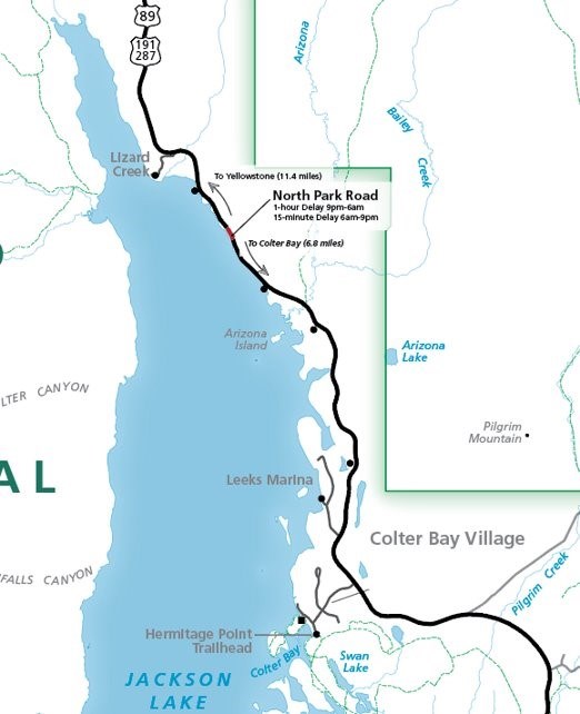 Map of North Park Road construction