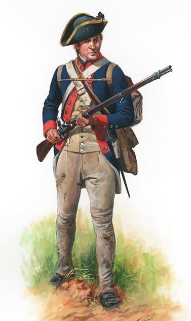 american soldier revolutionary war uniform