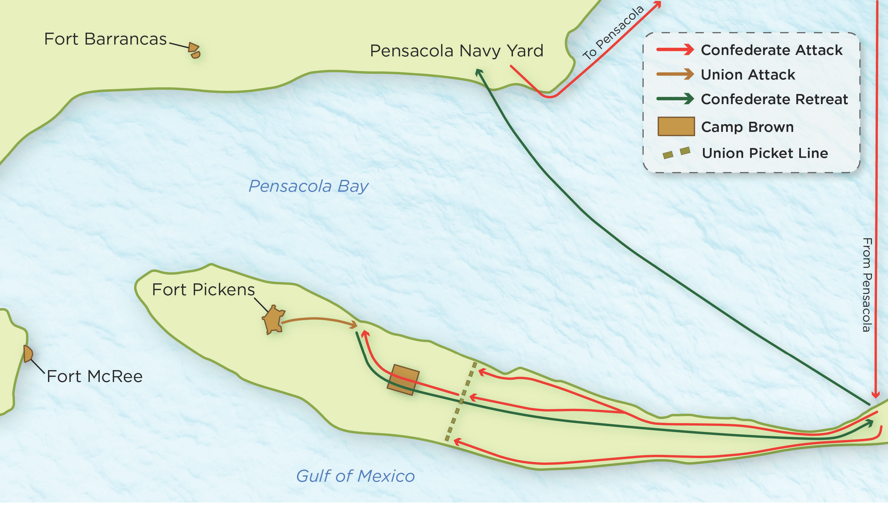 A map illustrating the battle described in the article below.