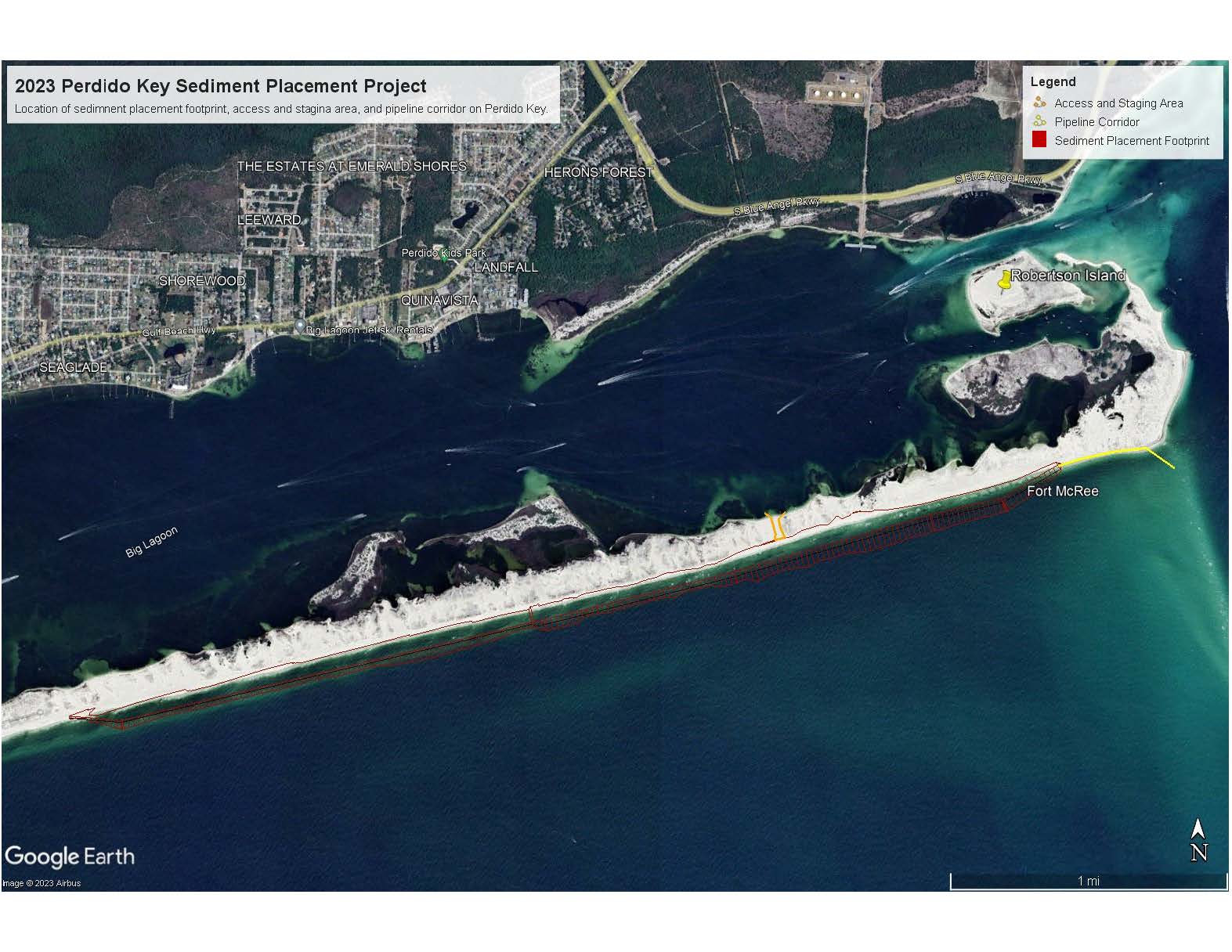 23 Perdido Key Sediment Placement Map PK map