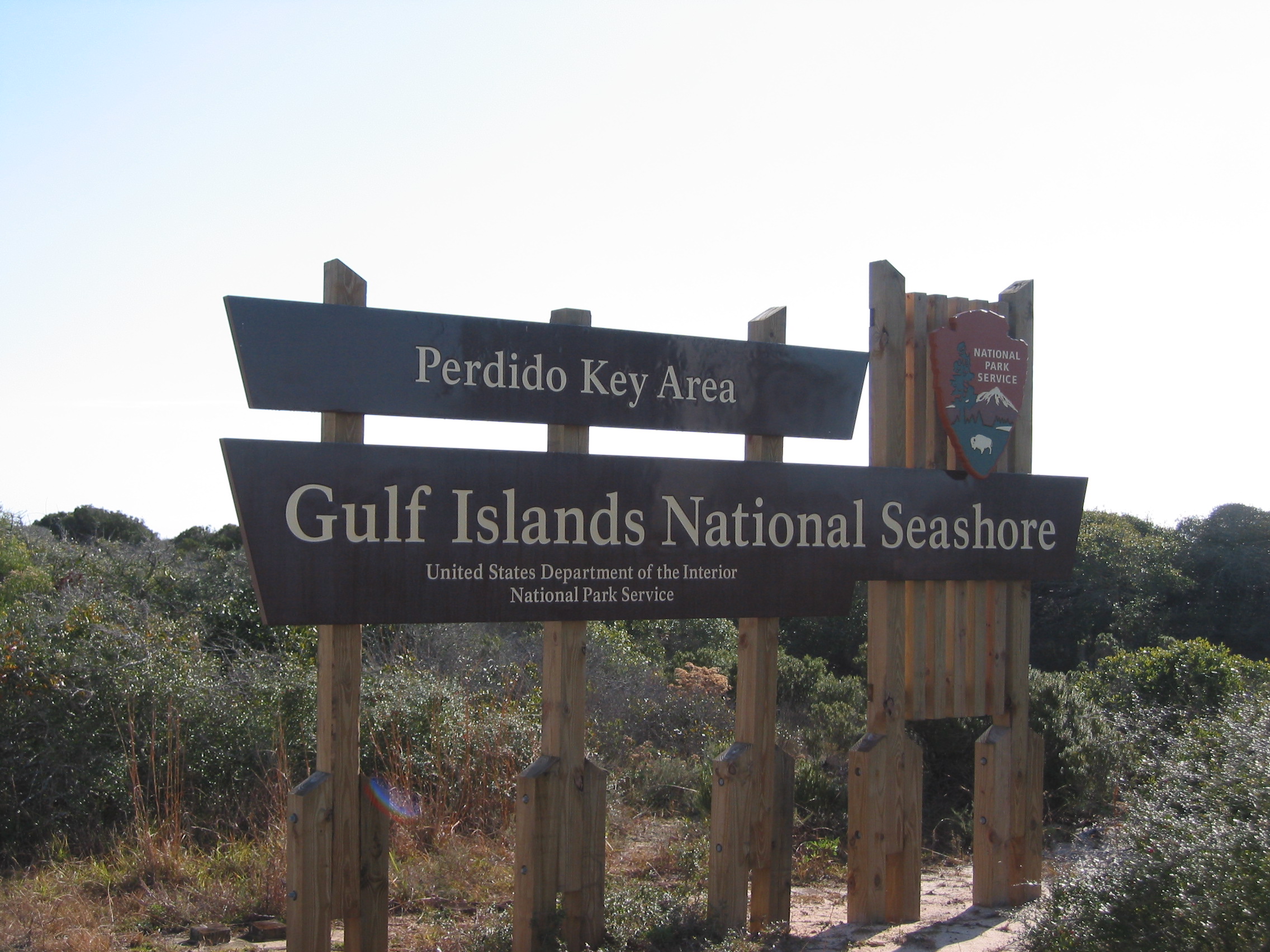 Perdido Key Area Entrance Sign