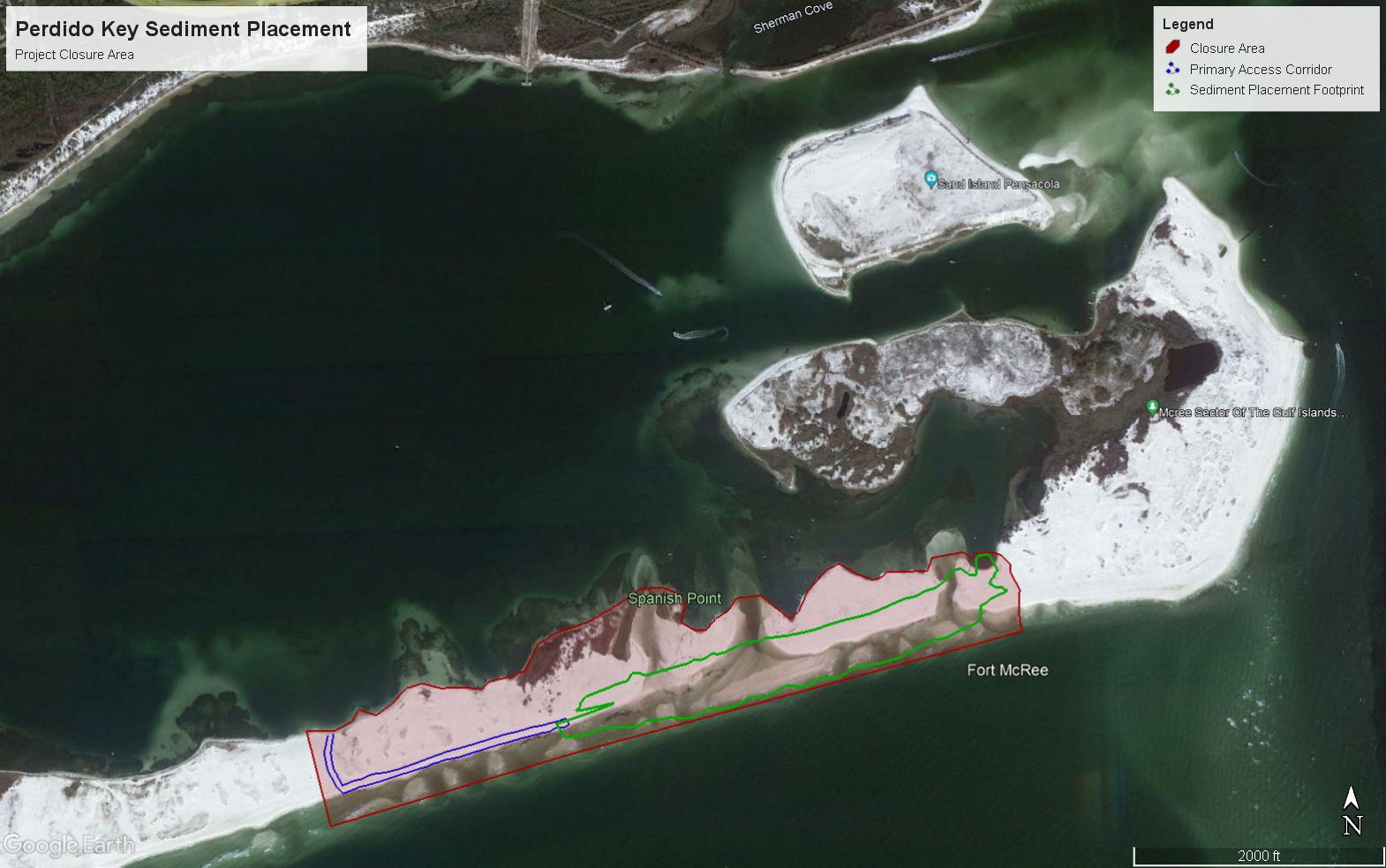 PK Dredge Closure Area Final Map of closures