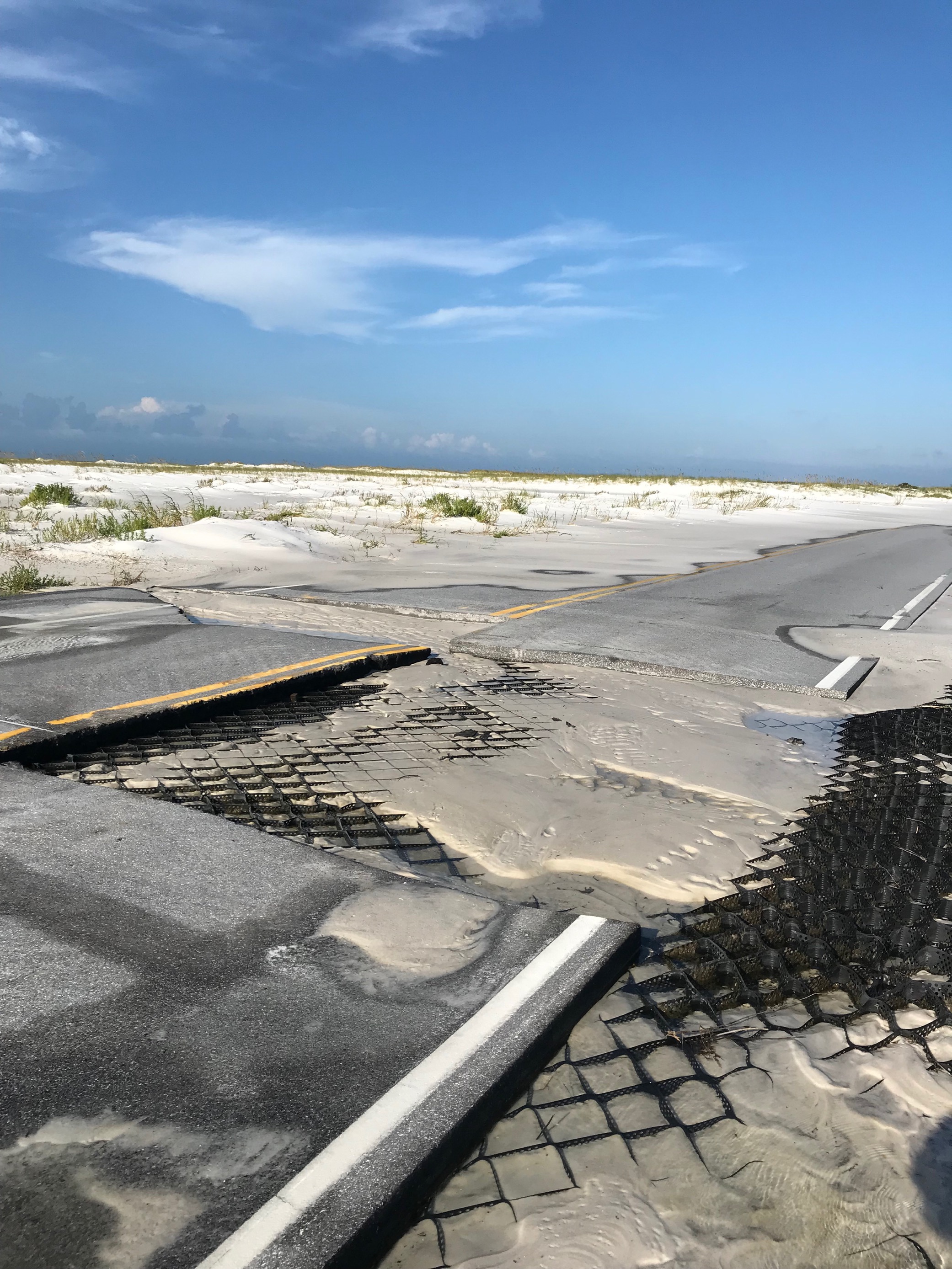 Fort Pickens Road Damage Hurricane Ida Damage to Fort Pickens Road
