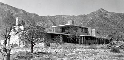 View of Wallace Pratt's Ship-on-the-Desert. View of Wallace Pratt's Ship-on-the-Desert.
